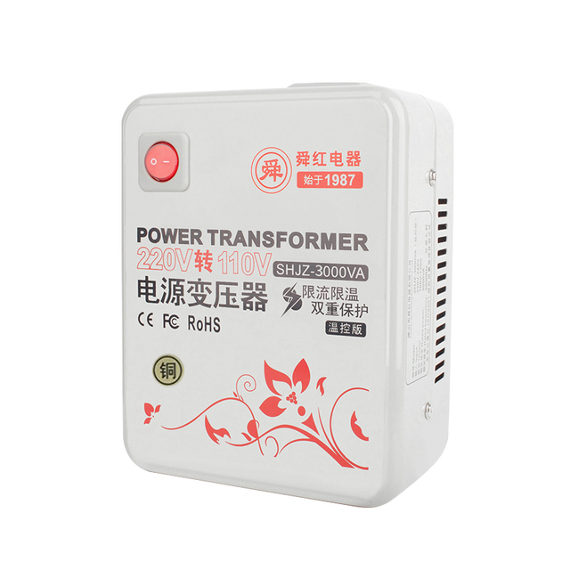 3000W Voltage Converter, 220V To 110V, Pure Copper Made of Travel Electrical Power Companion