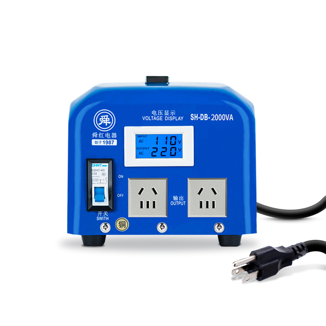 Industrial grade pure copper manufacturing 2000VA booster transformer,110V to 220V efficient voltage conversion, to meet the needs of multi-equipment power supply