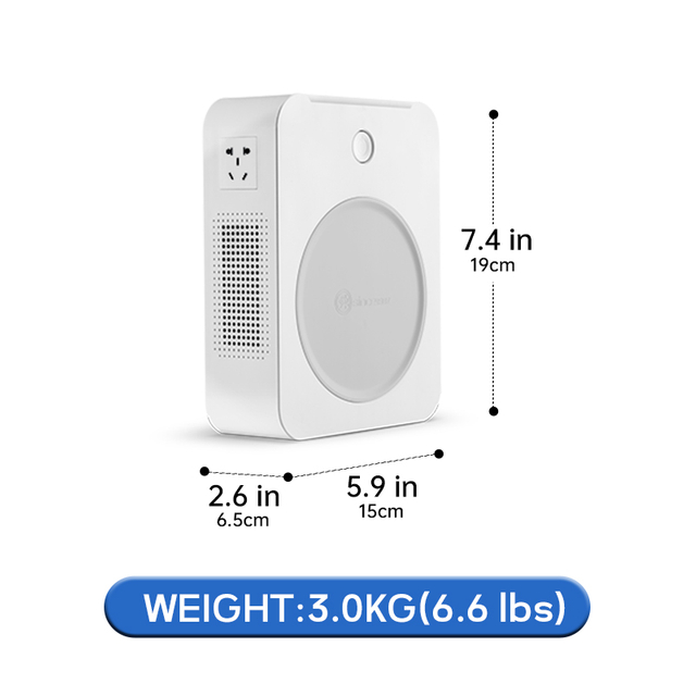 The 500VA copper step-up voltage converter converts 100V to 220V, allowing European appliances to work properly in 100V areas such as Japan.