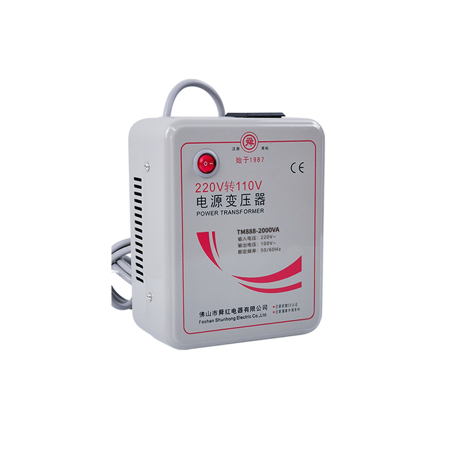 Shunhong Transformateurs et convertisseurs de tension abaisseurs 220 V &agrave; 100 V (s&eacute;rie 500 VA – 3 000 VA TM) pour appareils japonais